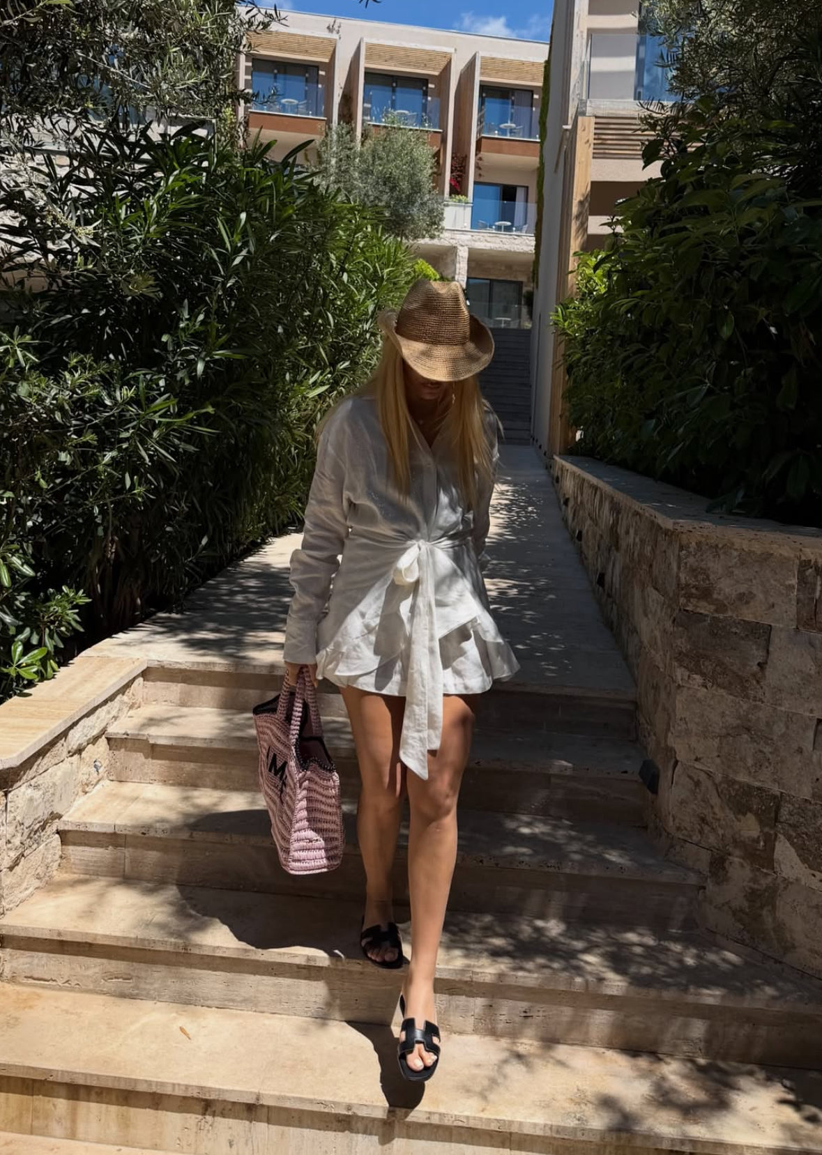 White Linen Dress