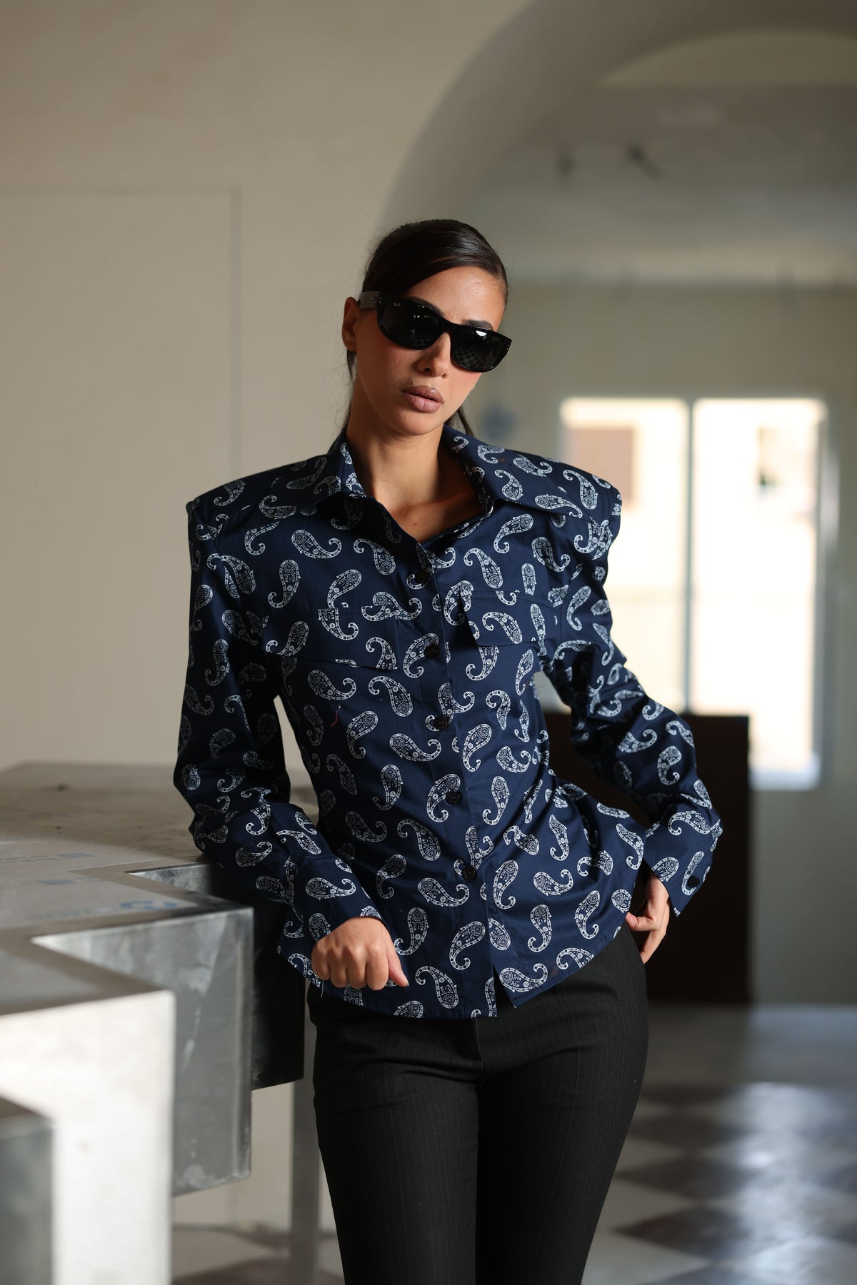 Vera Blue Print Shirt