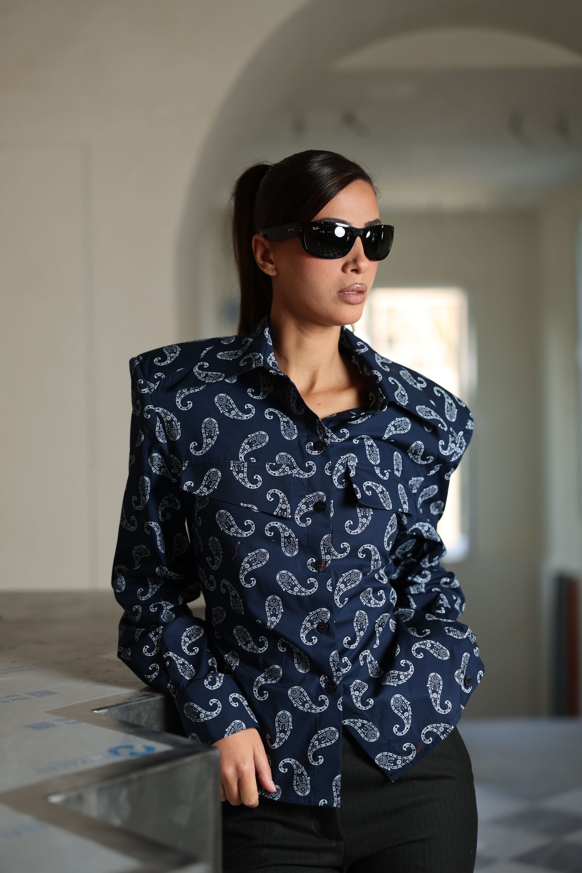 Vera Blue Print Shirt