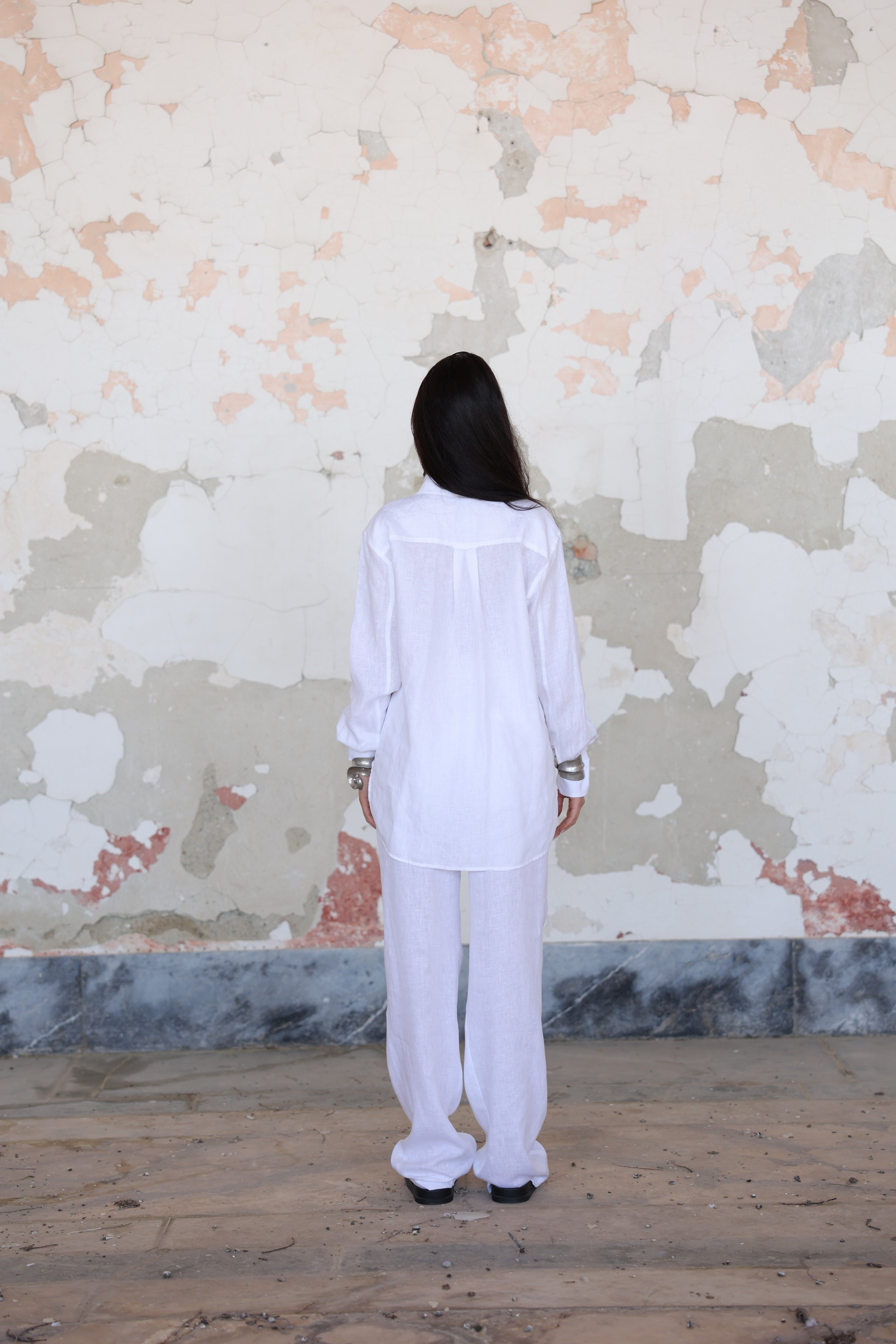 White Linen Set