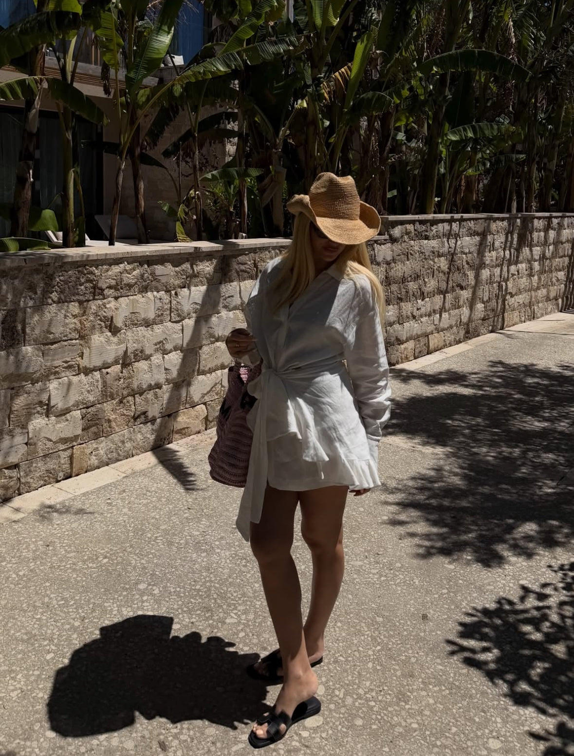 White Linen Dress