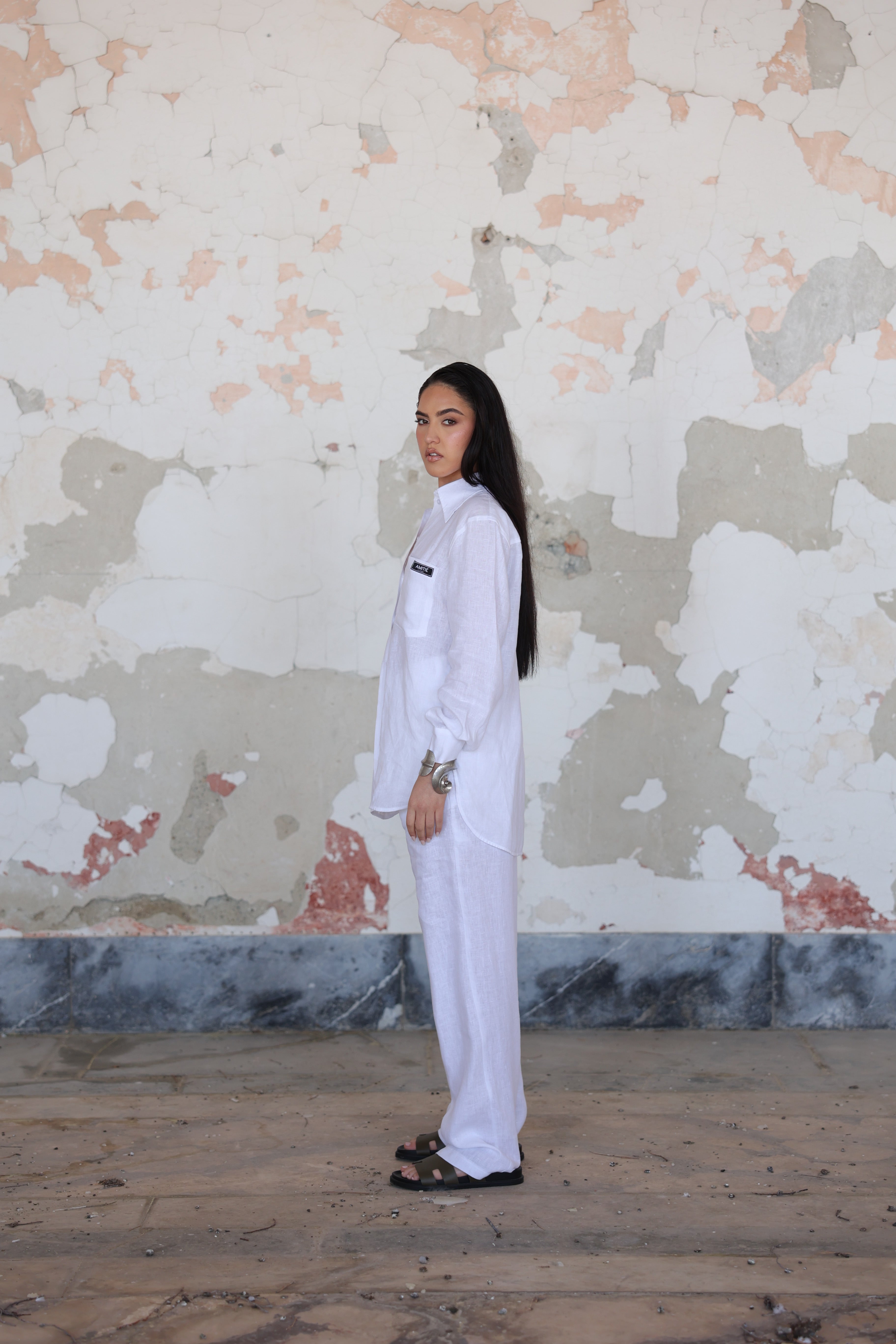 White Linen Set