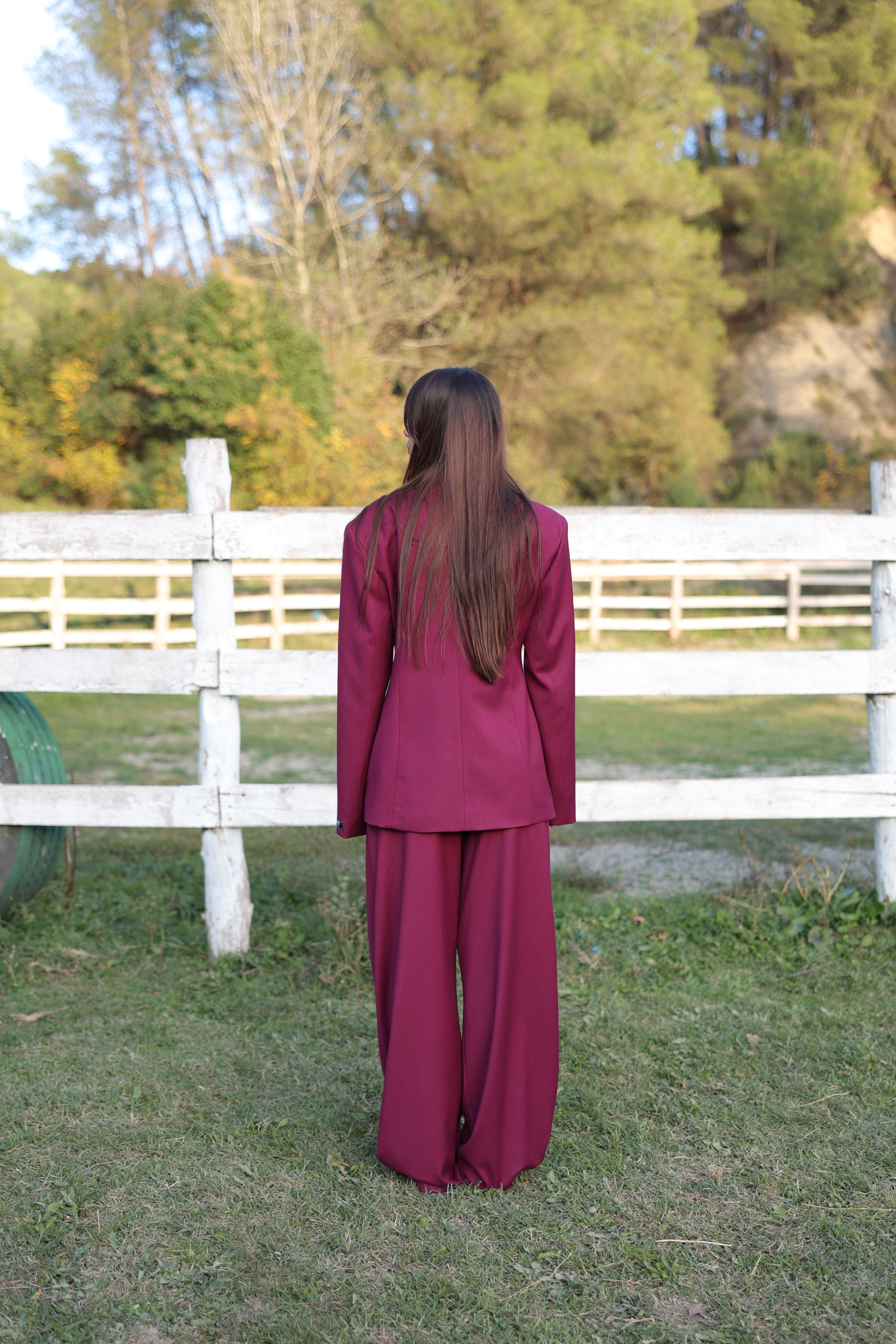 Burgundy blazer