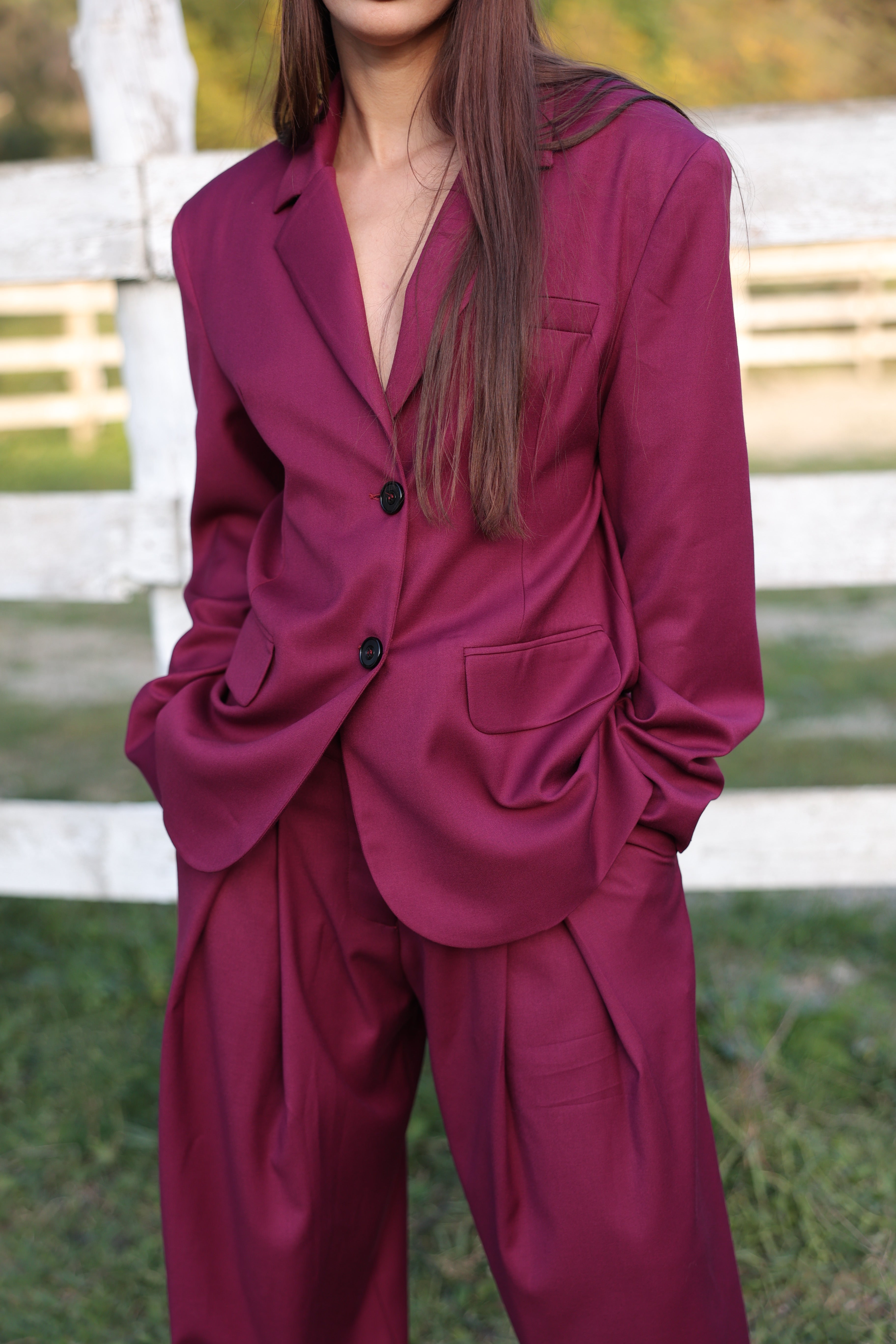 Burgundy blazer