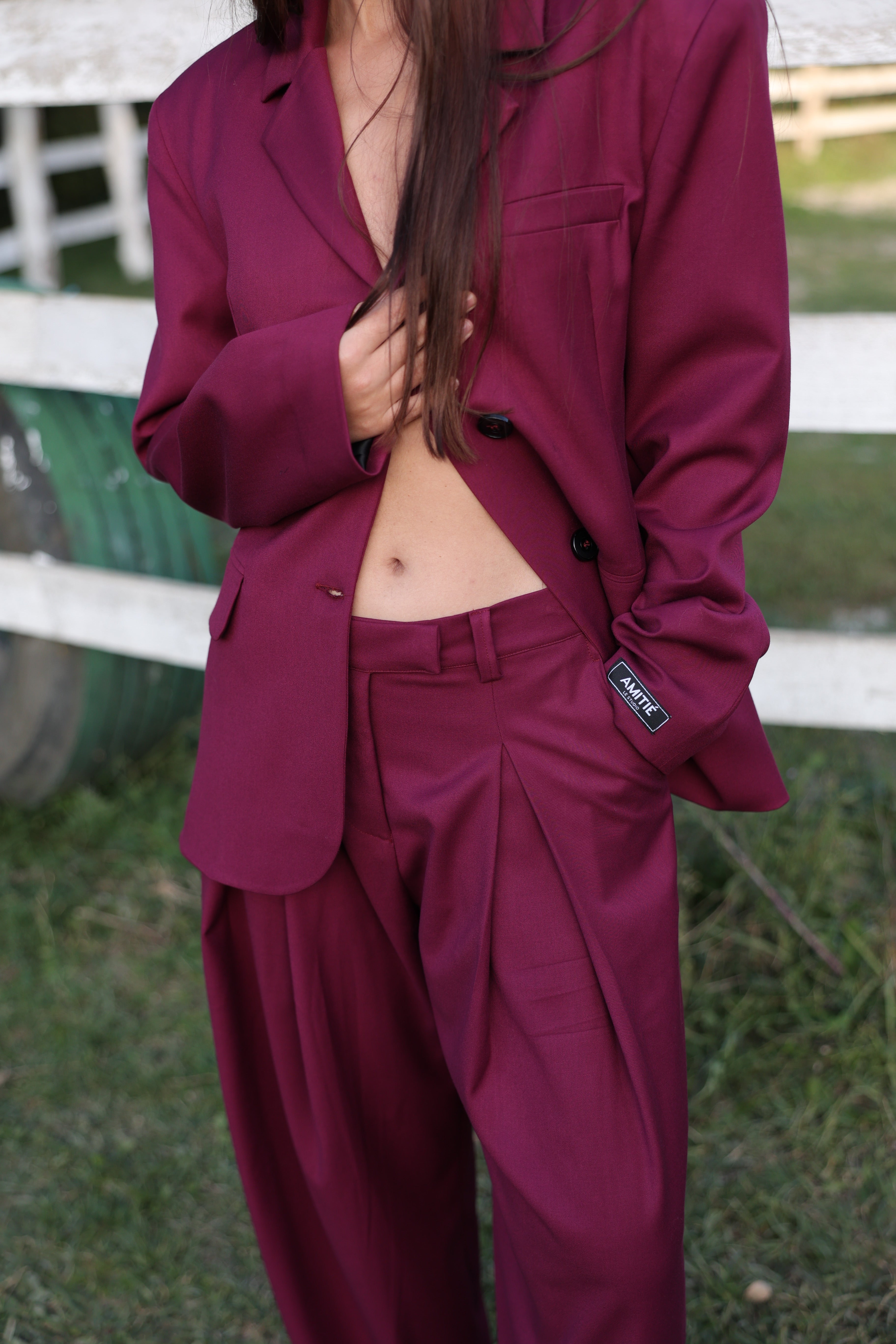 Burgundy blazer