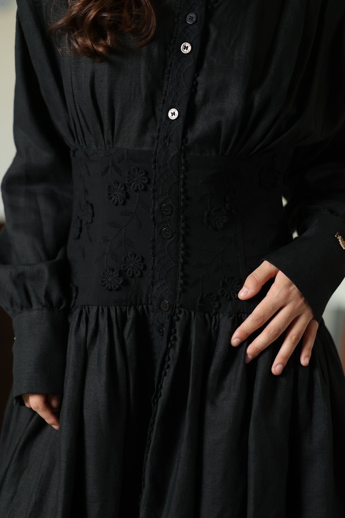 Eny Detailed Dress Black