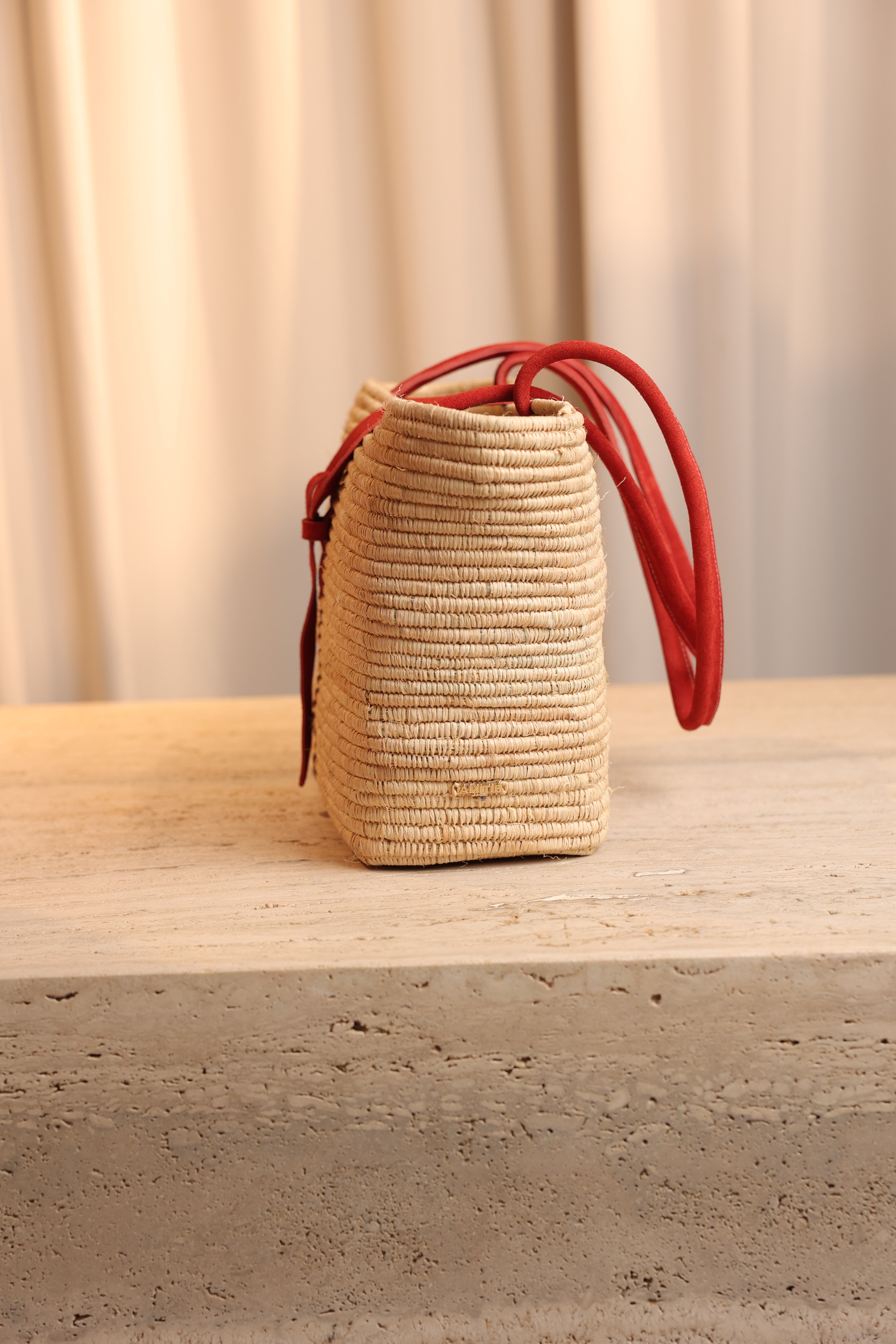 Red Raffia Bag