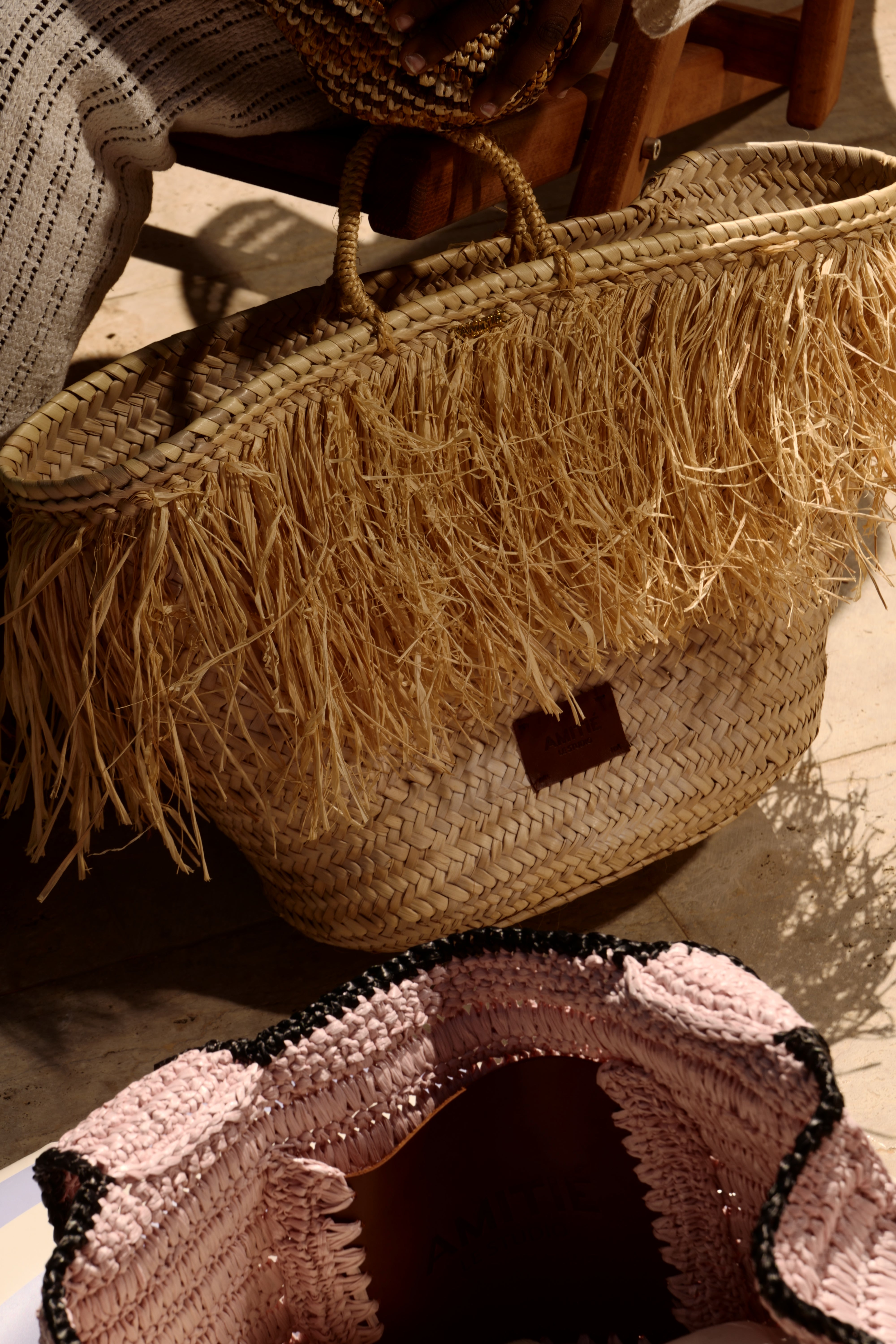 Angie Raffia Tote